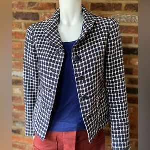 Banana Republic Navy Print Blazer